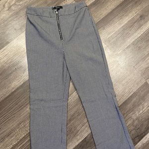 Forever 21 Houndstooth Front Zip Ankle Pants